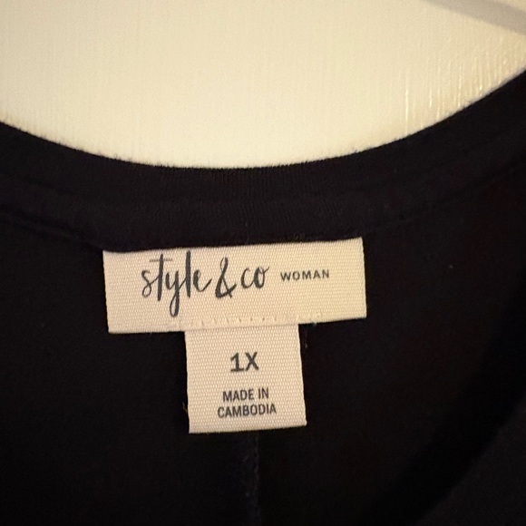 Style & Co. Black Tie Dye Sleeveless Dress - Picture 3 of 3